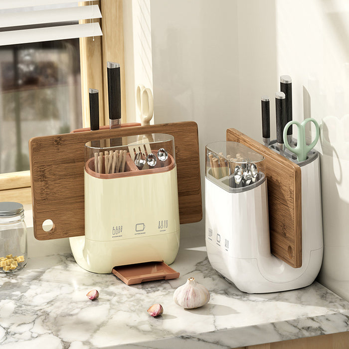 Kitchen Knife Organizer PP With Drainage Cutting Board Slot