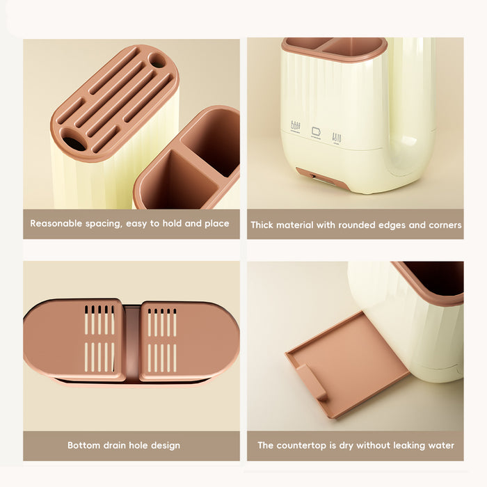 Kitchen Knife Organizer PP With Drainage Cutting Board Slot