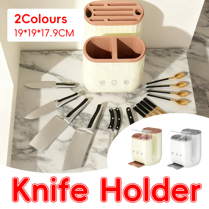 Kitchen Knife Organizer PP With Drainage Cutting Board Slot