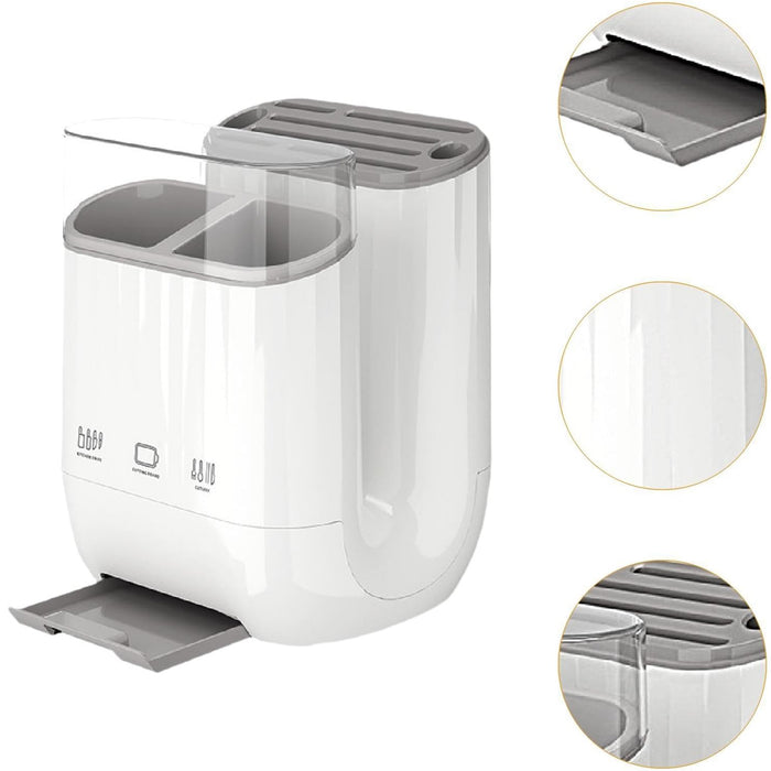 Kitchen Knife Organizer PP With Drainage Cutting Board Slot