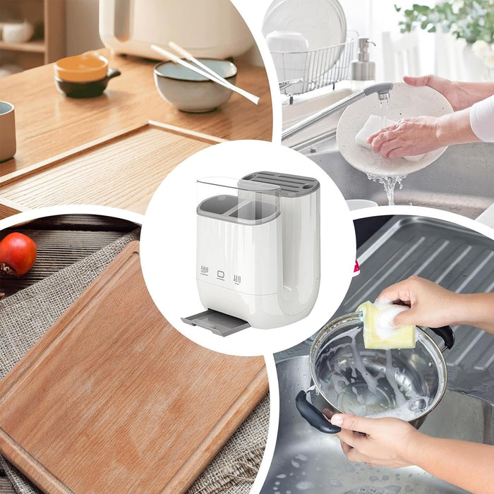 Kitchen Knife Organizer PP With Drainage Cutting Board Slot