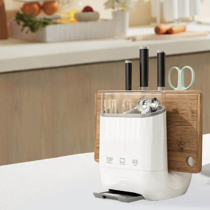 Kitchen Knife Organizer PP With Drainage Cutting Board Slot