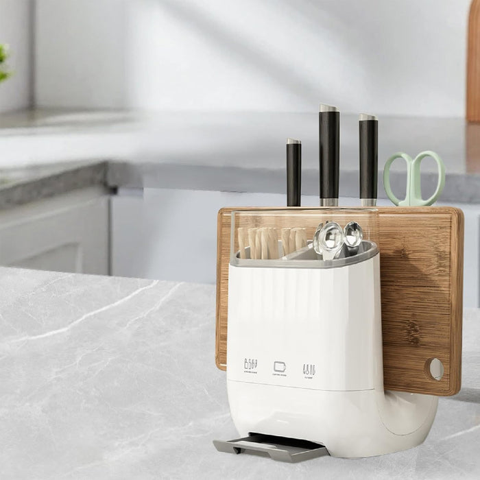 Kitchen Knife Organizer PP With Drainage Cutting Board Slot