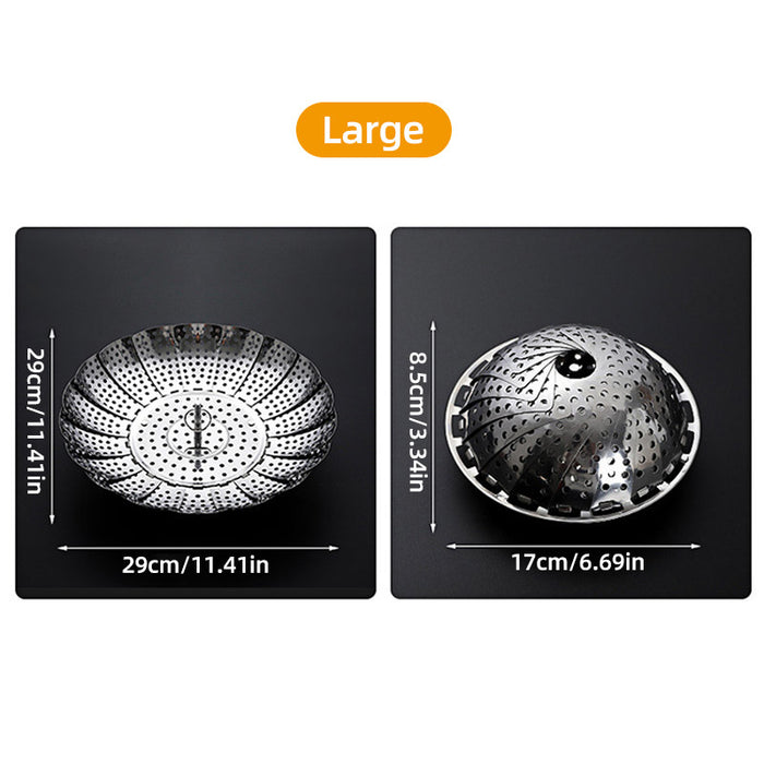 Stainless Steel Steamer Basket, Expandable, Collapsible for Easy Storage