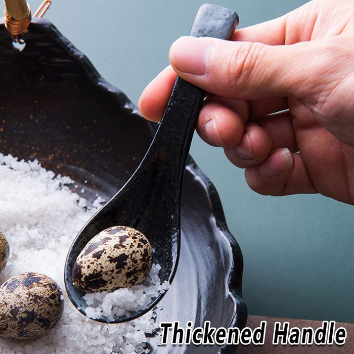 5pcs Ceramic Soup Spoons