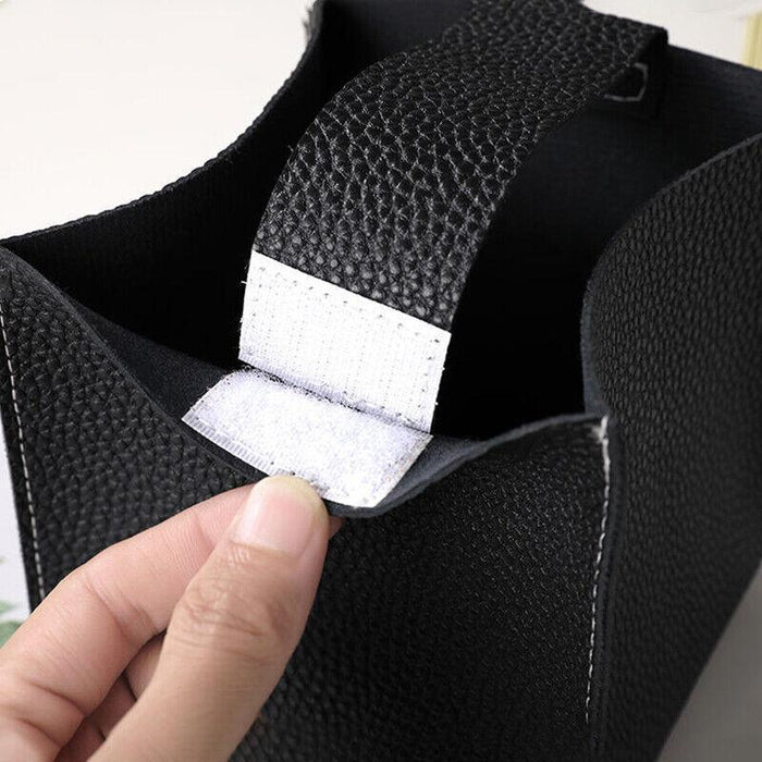 PU Leather Tissue Box Cover Foldable with Velcro Refill in 7 Colors