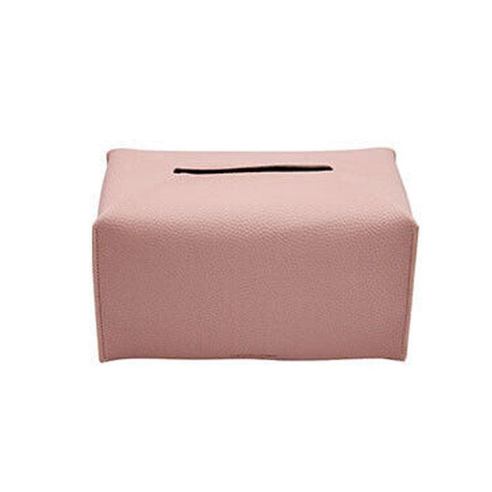 PU Leather Tissue Box Cover Foldable with Velcro Refill in 7 Colors