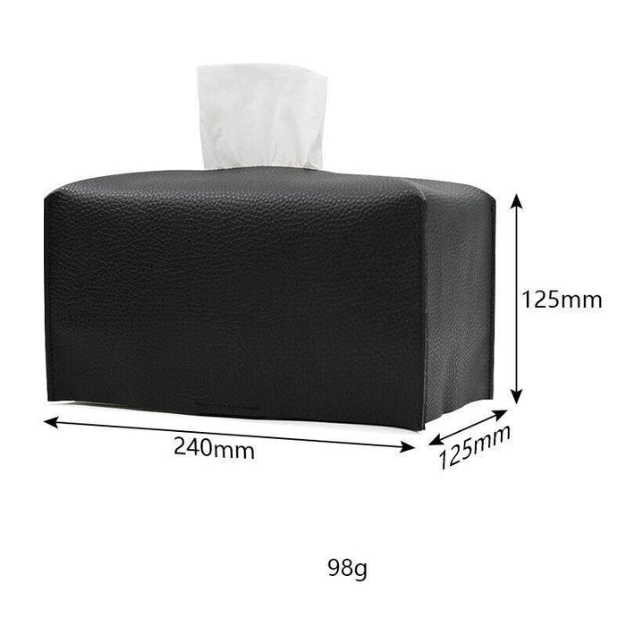 PU Leather Tissue Box Cover Foldable with Velcro Refill in 7 Colors
