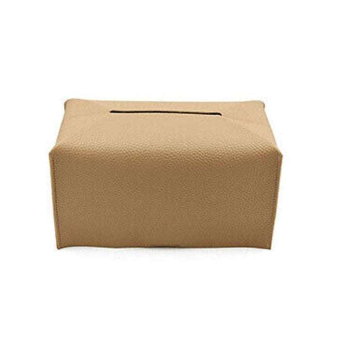 PU Leather Tissue Box Cover Foldable with Velcro Refill in 7 Colors