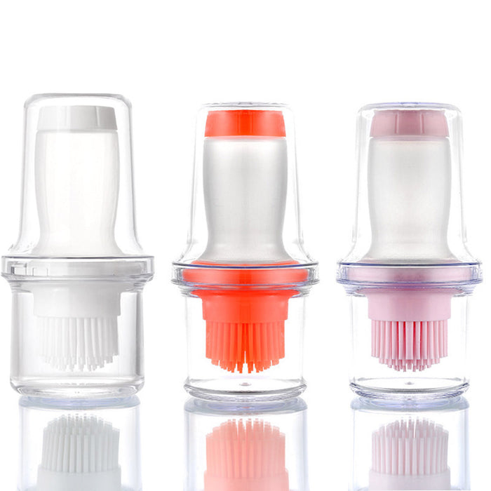 Press Type Silicone Oil Brush with Storage Bottle for Cooking