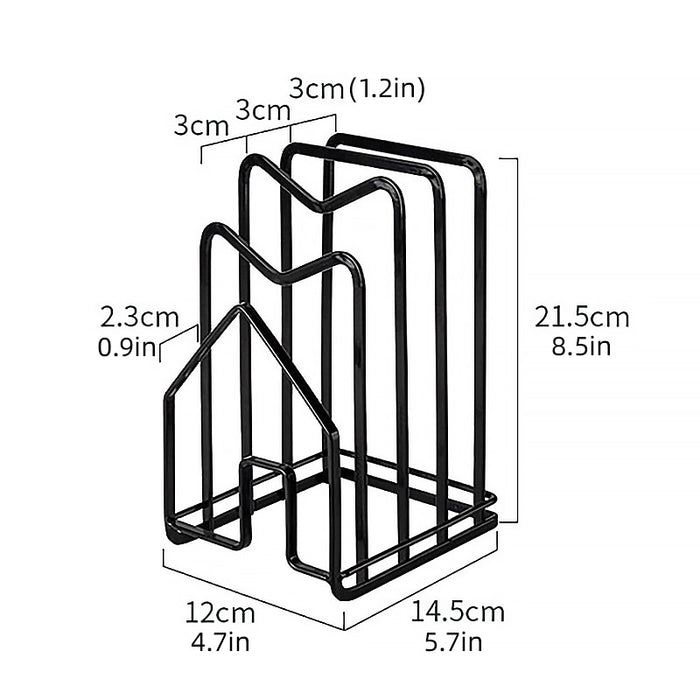 Pot Lid Rack Chopping Board Holder Rust Resistant Iron