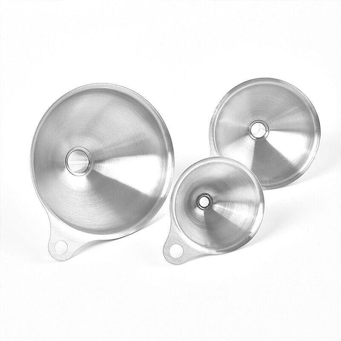 3 Pcs Stainless Steel Mini Funnel Set with Handle