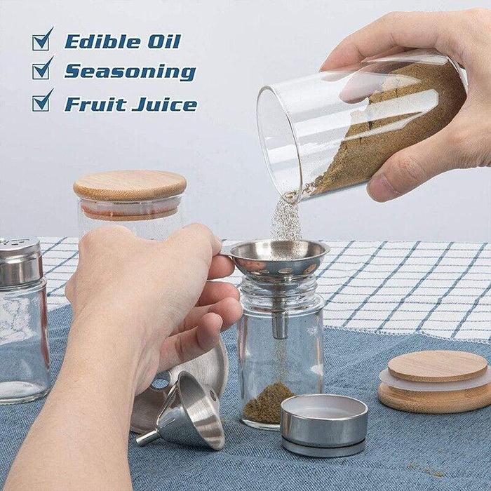 3 Pcs Stainless Steel Mini Funnel Set with Handle