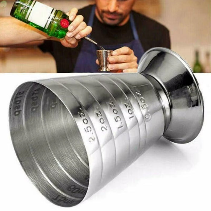 1 Pc 75ml Stainless Steel Cocktail Jigger With Etched Scale