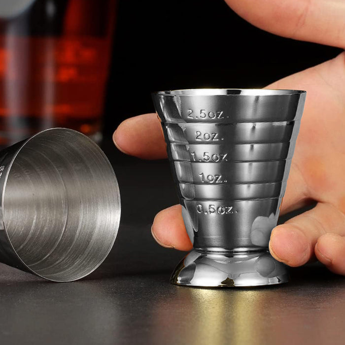 1 Pc 75ml Stainless Steel Cocktail Jigger With Etched Scale