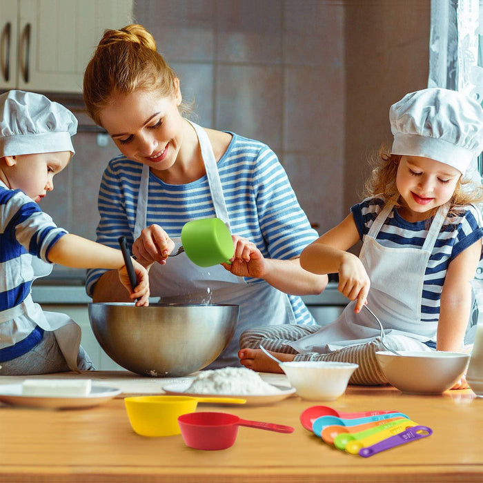 12 Piece Measuring Cups And Spoons Set BPA Free Plastic