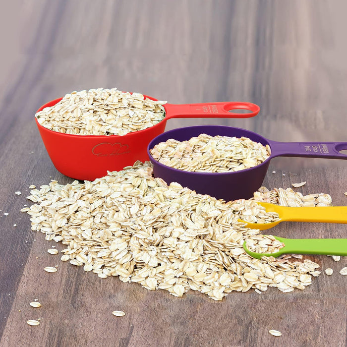 12 Piece Measuring Cups And Spoons Set BPA Free Plastic