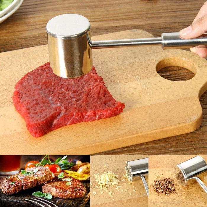 304 Stainless Steel Meat Hammer Tenderizer with 24 Nails