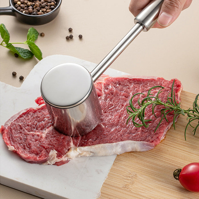 304 Stainless Steel Meat Hammer Tenderizer with 24 Nails