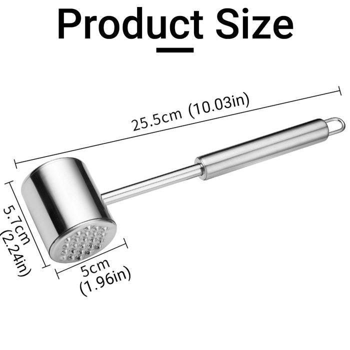 304 Stainless Steel Meat Hammer Tenderizer with 24 Nails
