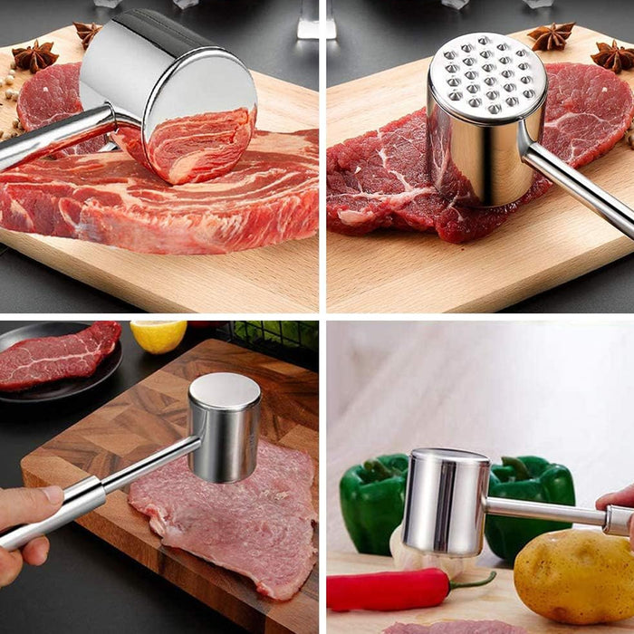 304 Stainless Steel Meat Hammer Tenderizer with 24 Nails