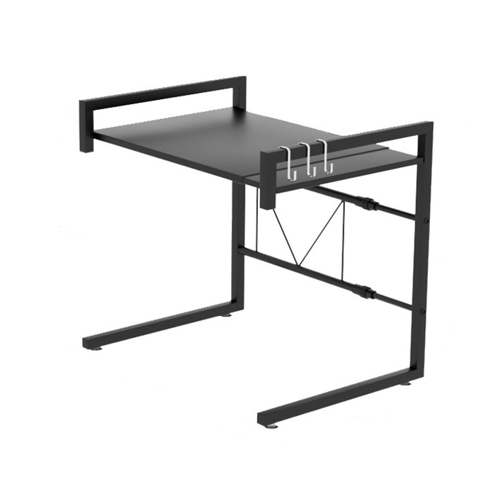 2 Tier Microwave Shelf Stand Adjustable Carbon Steel 65cm