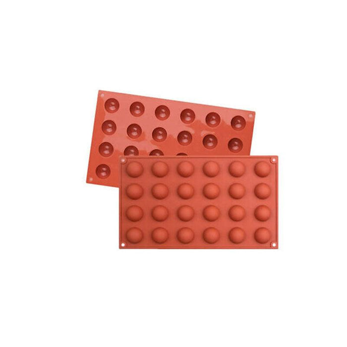 Silicone Semicircle Soap and Cake Mould Brown Baking Tray