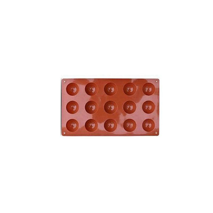 Silicone Semicircle Soap and Cake Mould Brown Baking Tray