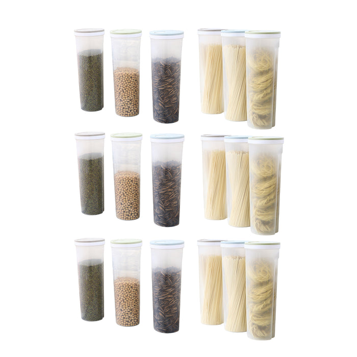 18 Pcs Pasta Storage Containers with Airtight Dispensing Lids