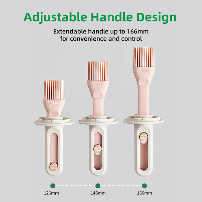 2PCS Glass Oil Brush Bottles Retractable Silicone Brush