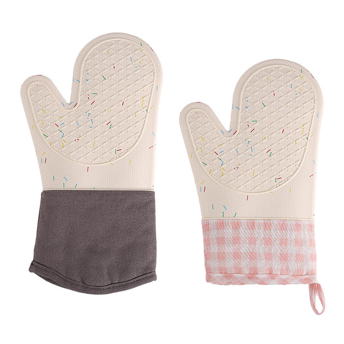 Silicone Oven Glove with Heat-Resistant Cotton Lining Multicolour