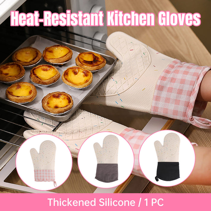 Silicone Oven Glove with Heat-Resistant Cotton Lining Multicolour