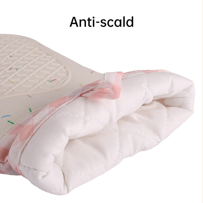 Silicone Oven Glove with Heat-Resistant Cotton Lining Multicolour