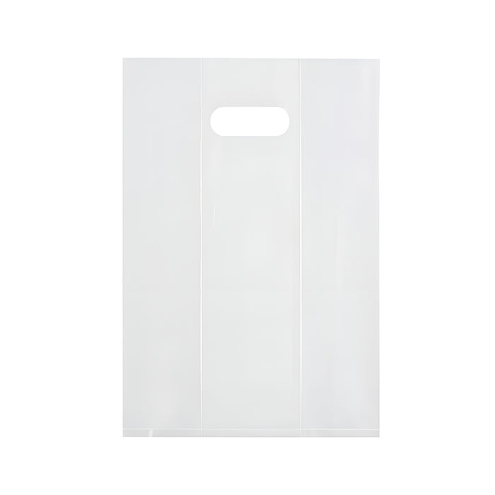 50 Pcs Clear PE Gift Bags with Handles for Party Favors and Wedding in 3 Sizes