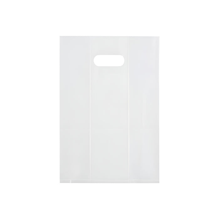 50 Pcs Clear PE Gift Bags with Handles for Party Favors and Wedding in 3 Sizes