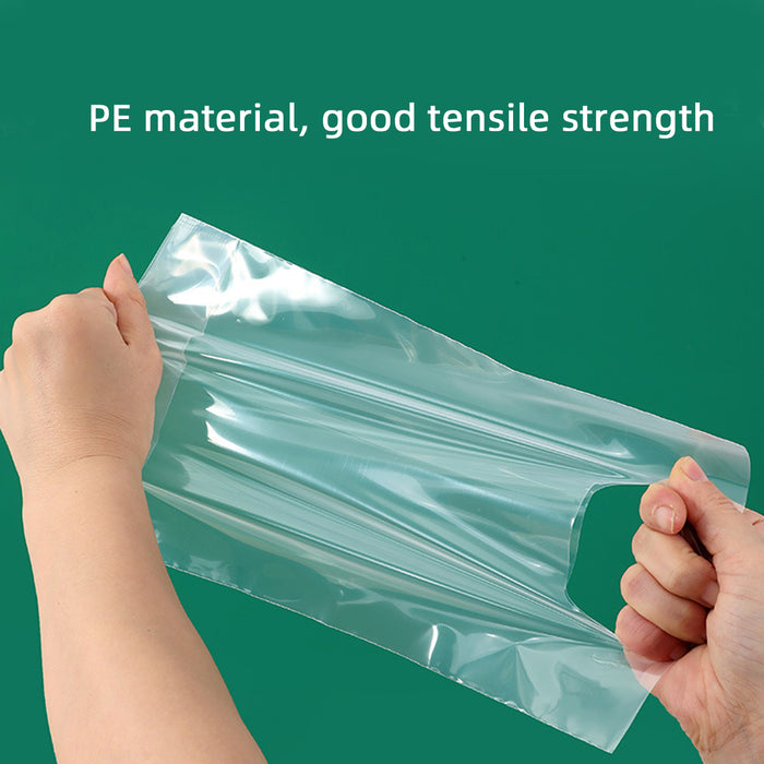 50 Pcs Clear PE Gift Bags with Handles for Party Favors and Wedding in 3 Sizes