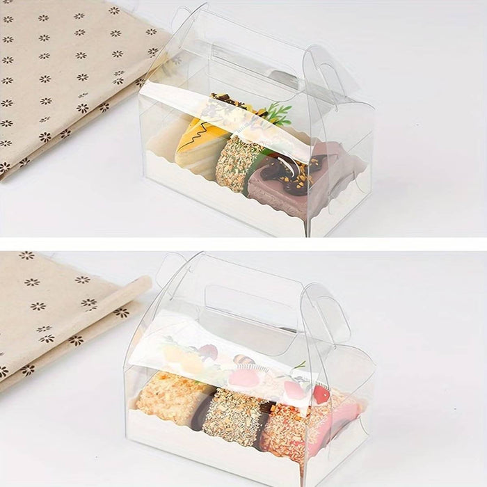 Swiss Roll Packing Box for Cake Roll and Mousse Desserts in 3 Sizes