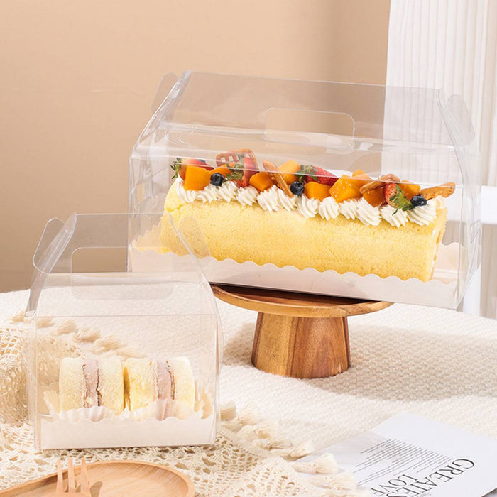 Swiss Roll Packing Box for Cake Roll and Mousse Desserts in 3 Sizes