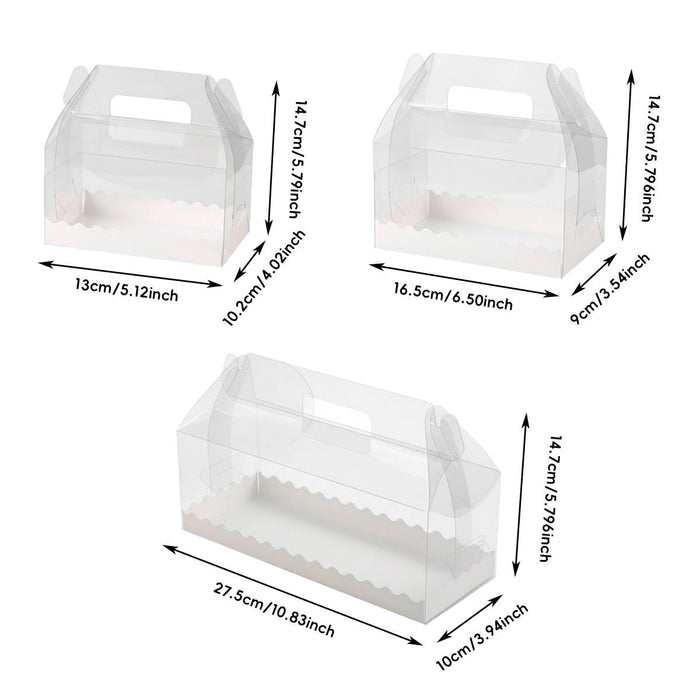 Swiss Roll Packing Box for Cake Roll and Mousse Desserts in 3 Sizes