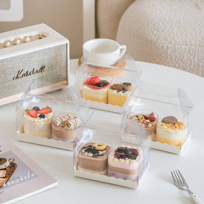 Swiss Roll Packing Box for Cake Roll and Mousse Desserts in 3 Sizes