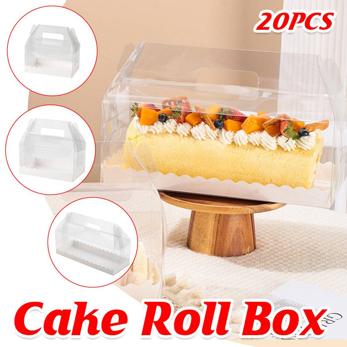 Swiss Roll Packing Box for Cake Roll and Mousse Desserts in 3 Sizes