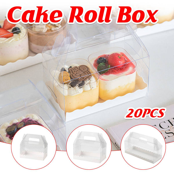 Swiss Roll Packing Box for Cake Roll and Mousse Desserts in 3 Sizes