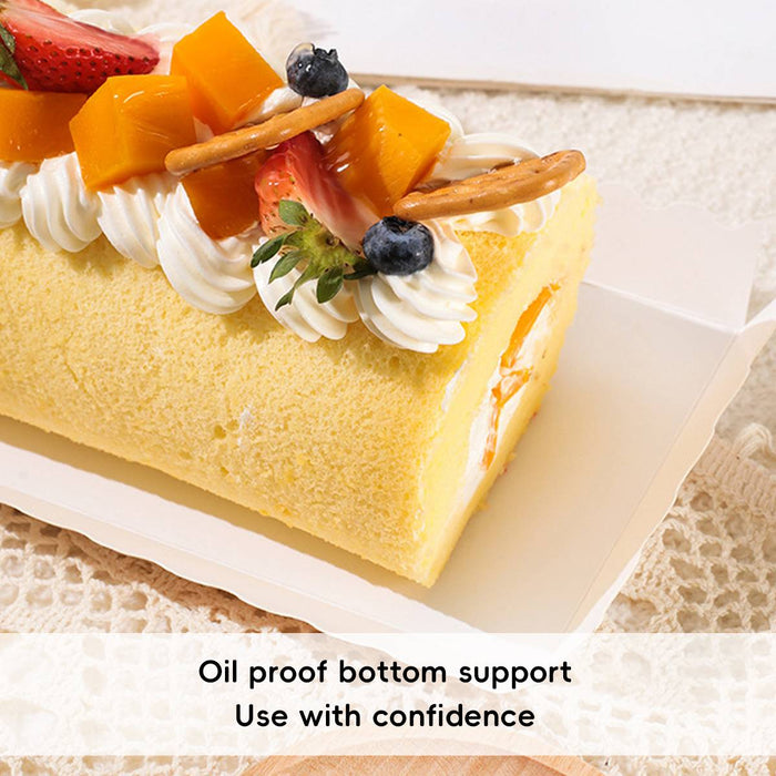 Swiss Roll Packing Box for Cake Roll and Mousse Desserts in 3 Sizes