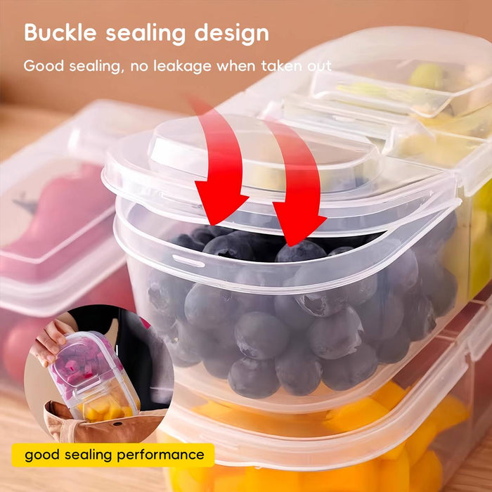 10 Pcs Food-Grade Rectangular Airtight Containers for Fridge and Freezer