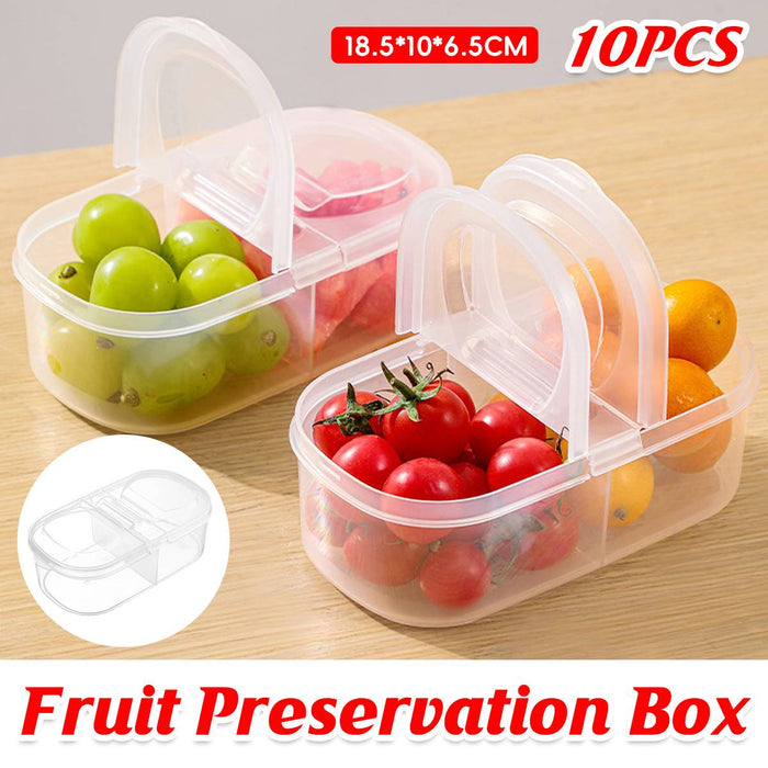 10 Pcs Food-Grade Rectangular Airtight Containers for Fridge and Freezer