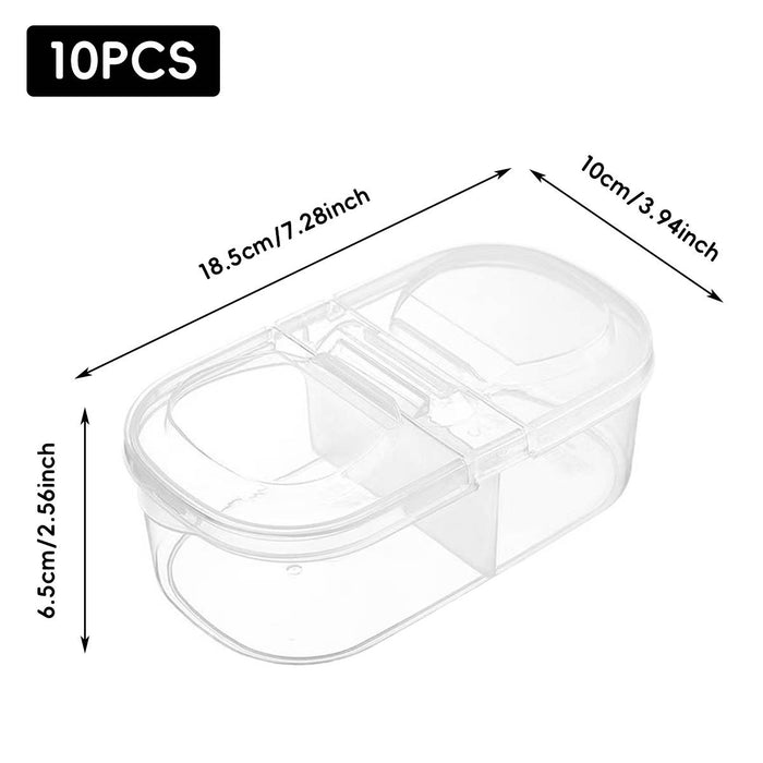 10 Pcs Food-Grade Rectangular Airtight Containers for Fridge and Freezer