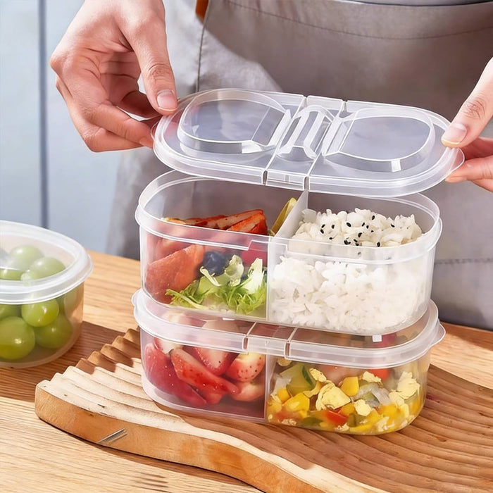 10 Pcs Food-Grade Rectangular Airtight Containers for Fridge and Freezer