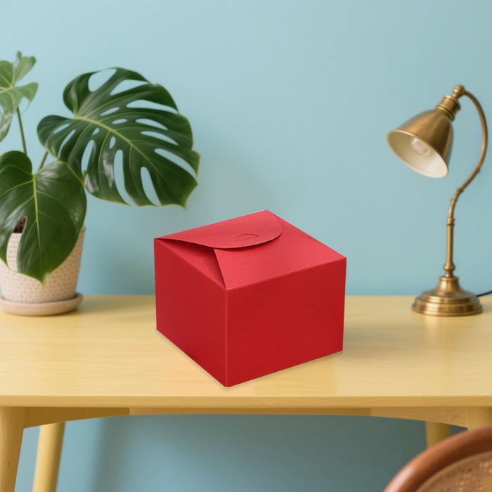 100 Pcs Square Kraft Paper Pastry Box for Cake Dessert 2 Sizes