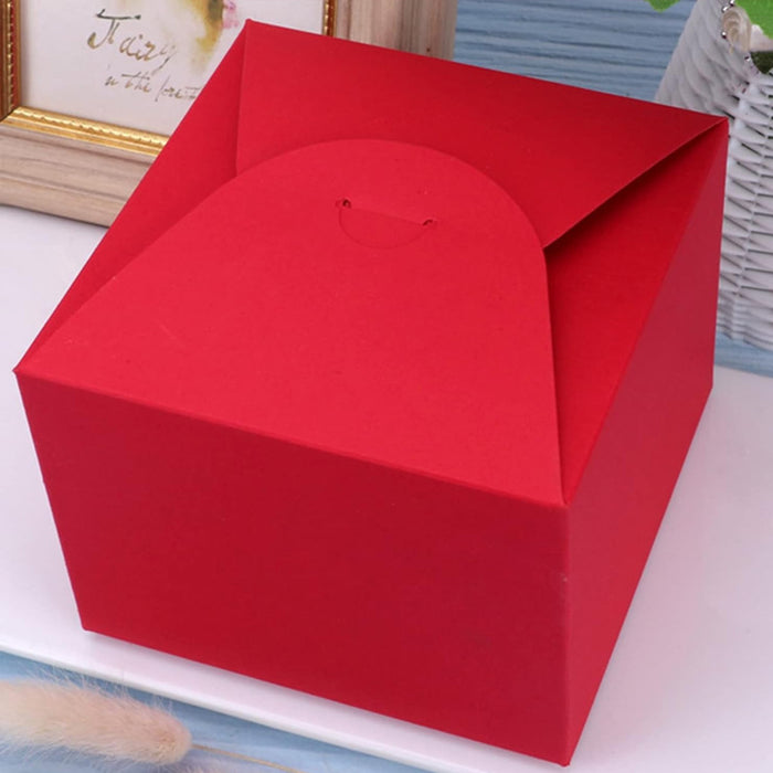 100 Pcs Square Kraft Paper Pastry Box for Cake Dessert 2 Sizes