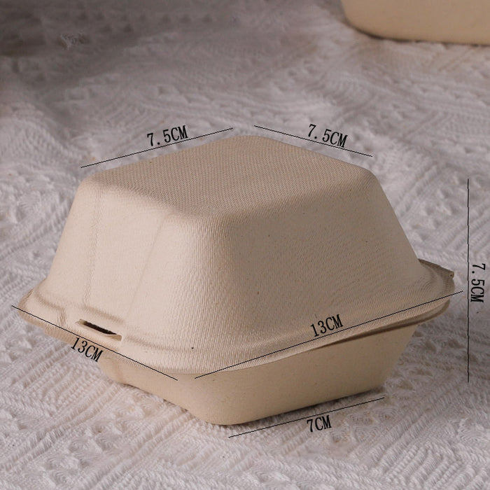 100Pcs Eco-Friendly Dessert Tiramisu Boxes Biodegradable Pulp Food Containers